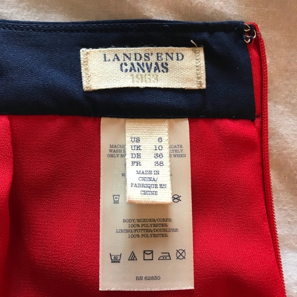 Land’s End Gatsby colorblock pleated skirt - Picture 3 of 3